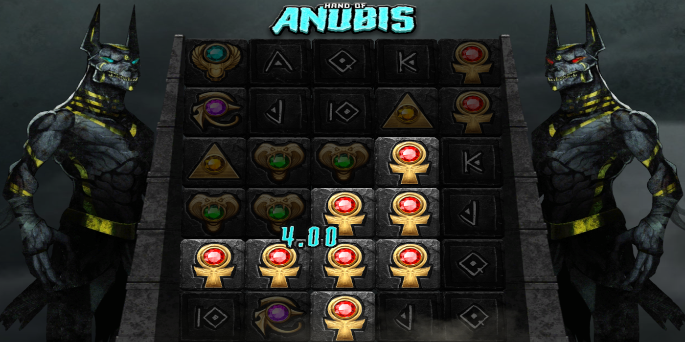 Hand of Anubis slot game small win