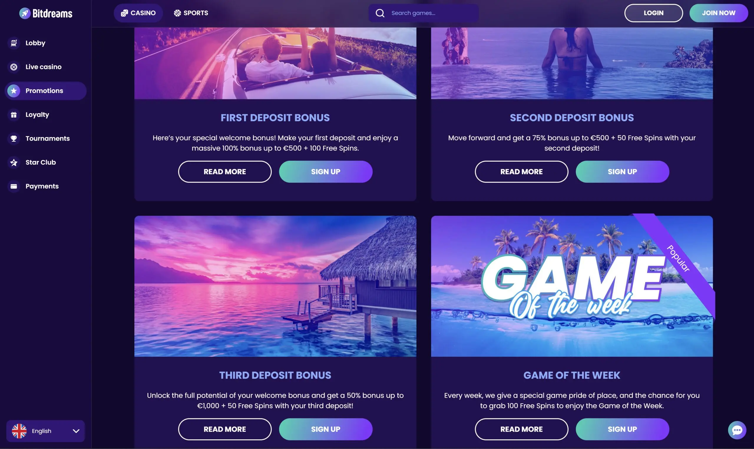 bitdreams crypto casino first deposit second welcome bonus - luxury island holidays