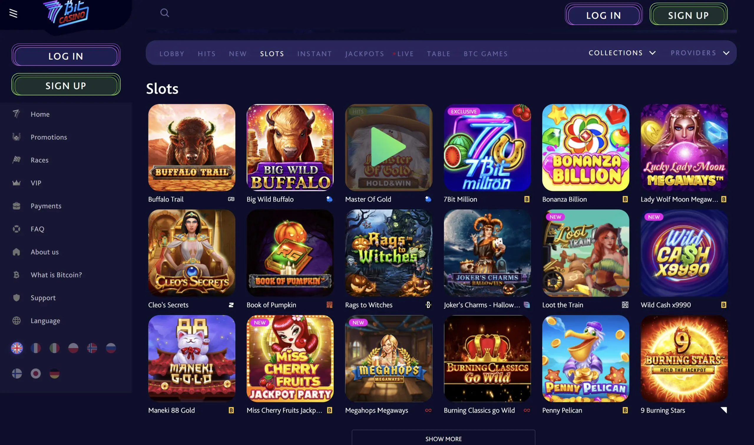 7bit casino games - buffalo trail lady wolf moon megaways wild cash