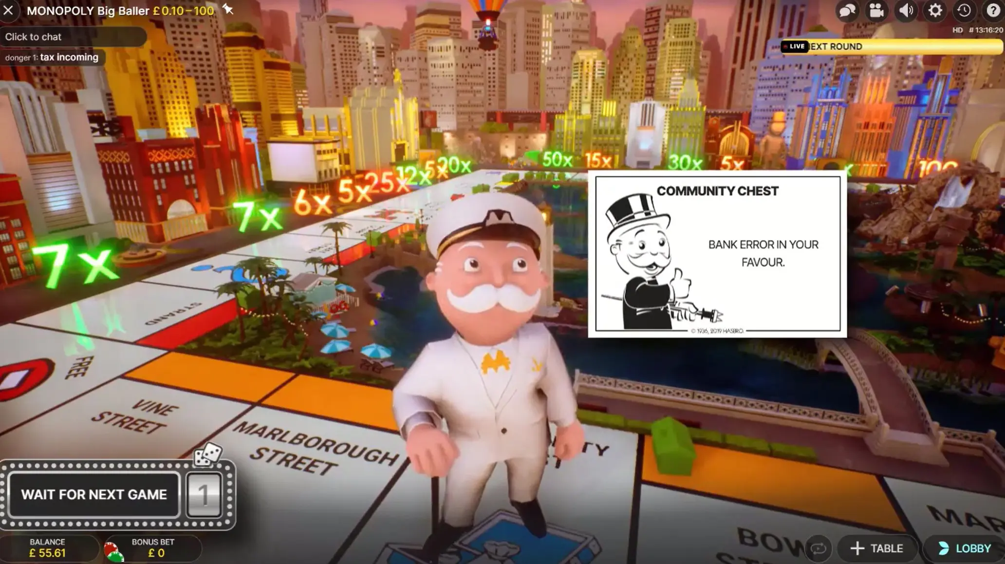 monopoly big baller bonus game round big win