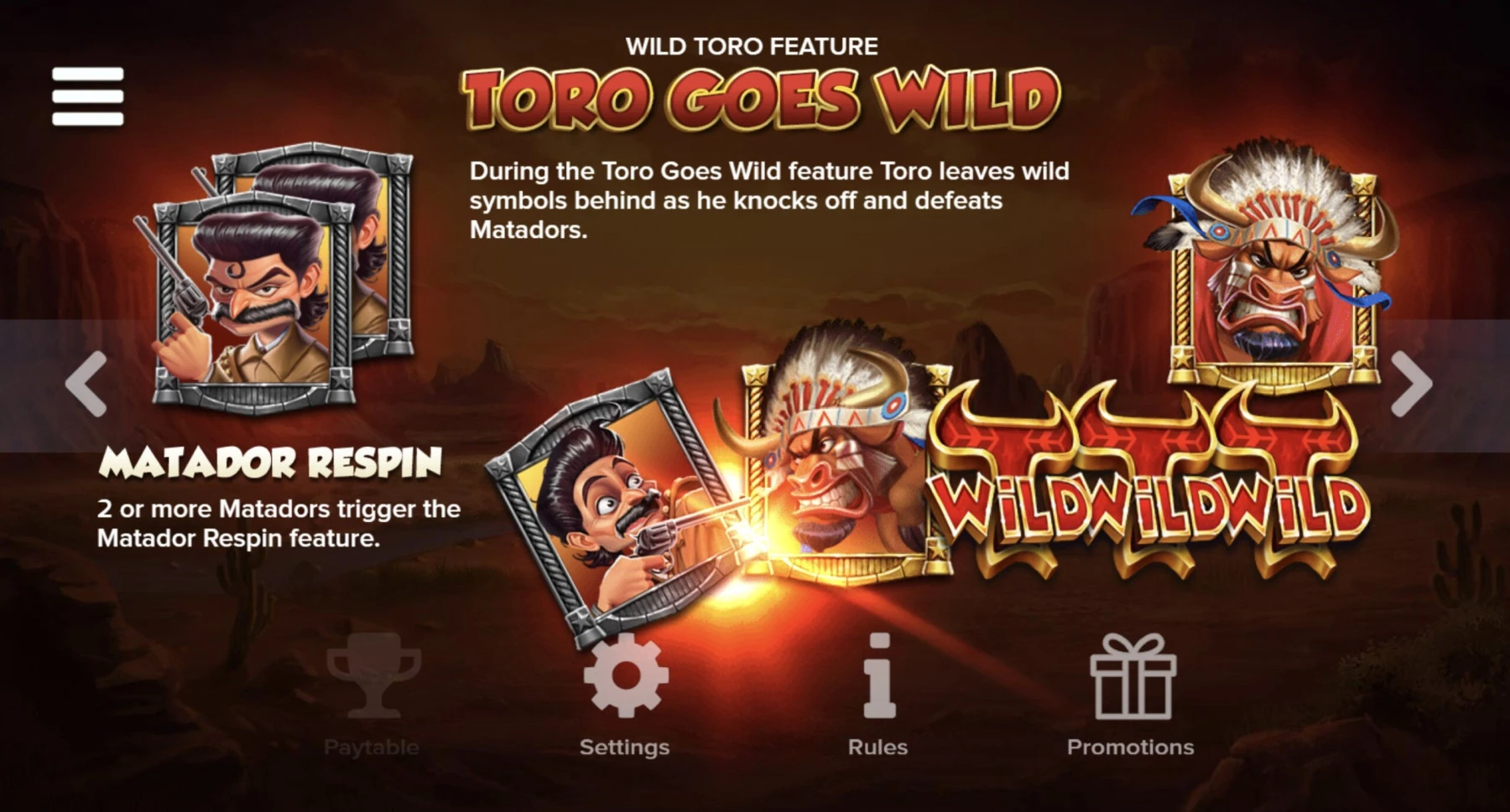 buffalo toro free play demo toro goes wild feature matador respin