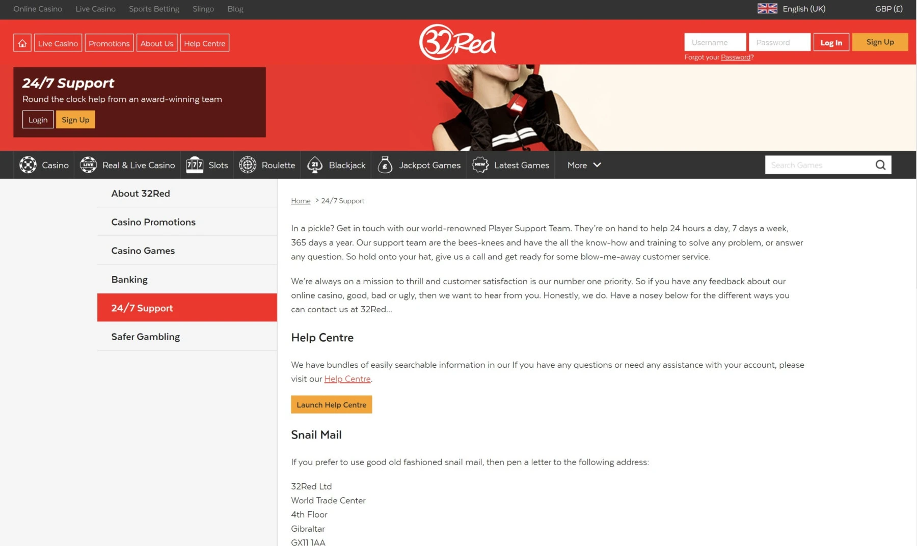 32red customer support help centre live chat