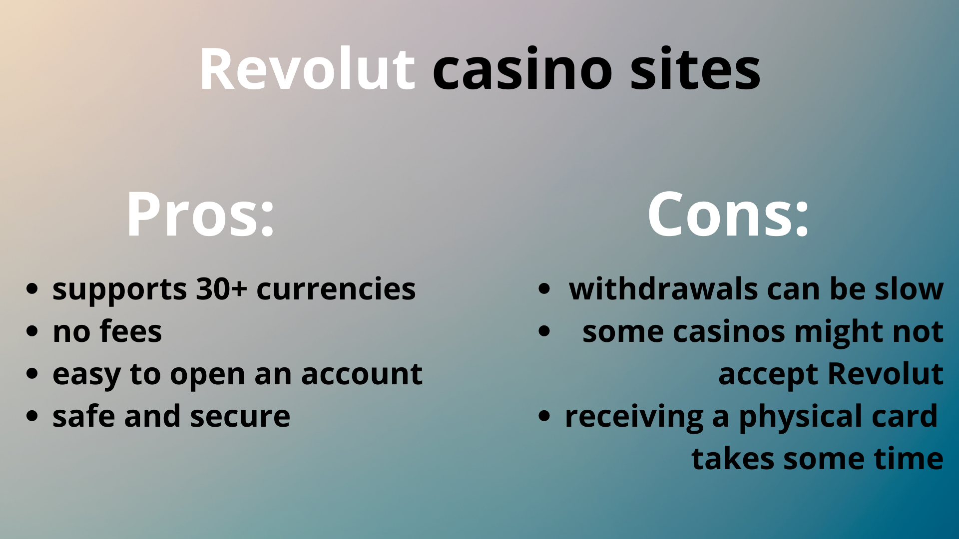 revolut casino sites online revolut pros and cons