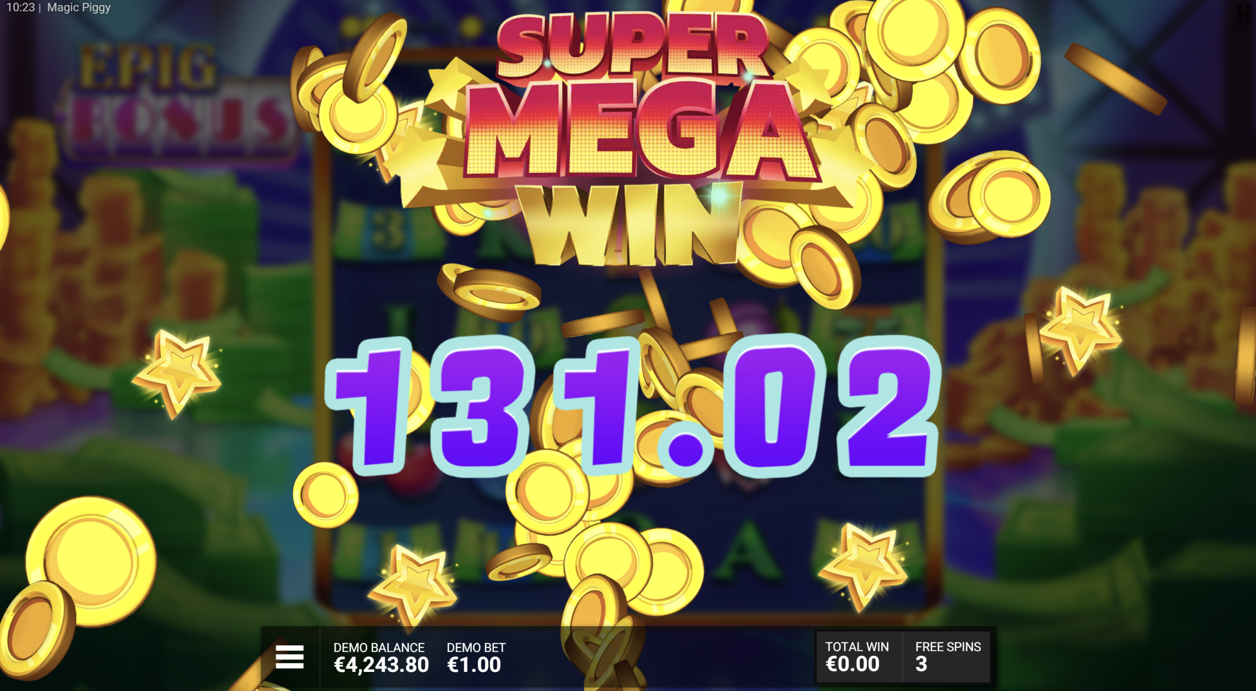 magic piggy slot game super mega big win