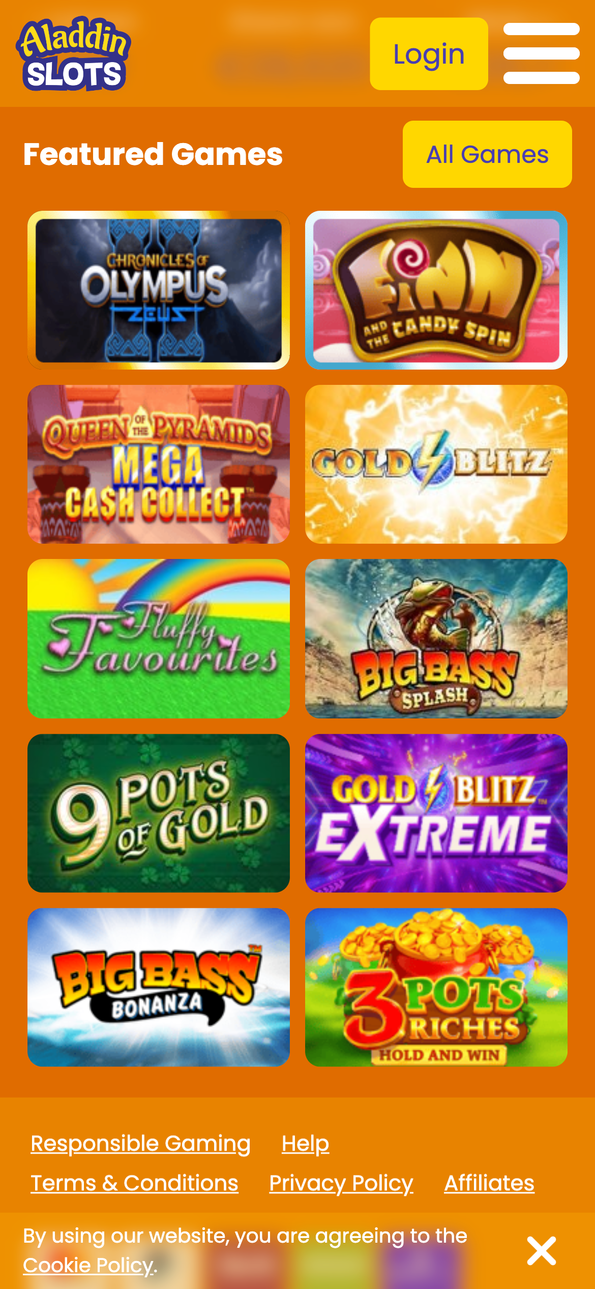 AladdinSlots animated desktop screenshot