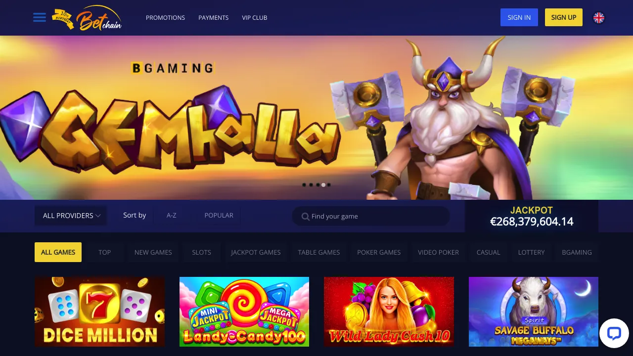 BetChain desktop screenshot