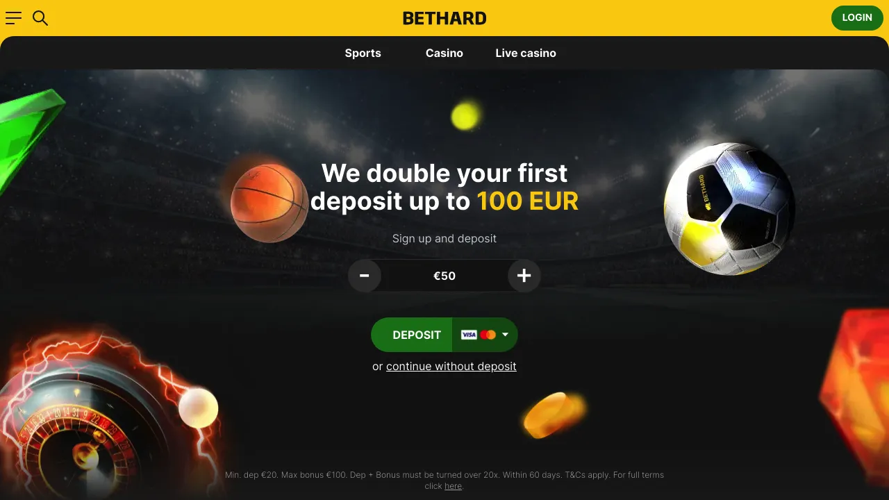 BetHard desktop screenshot