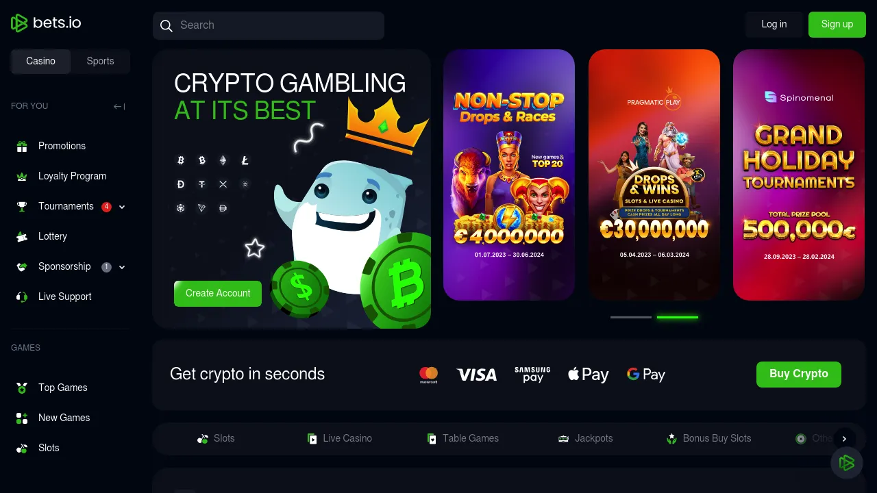 Bets.io desktop screenshot