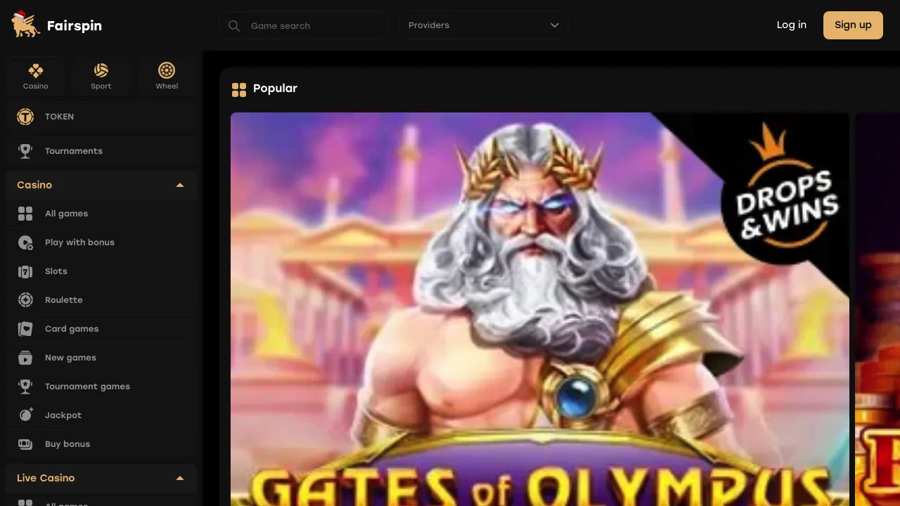 Fairspin desktop screenshot