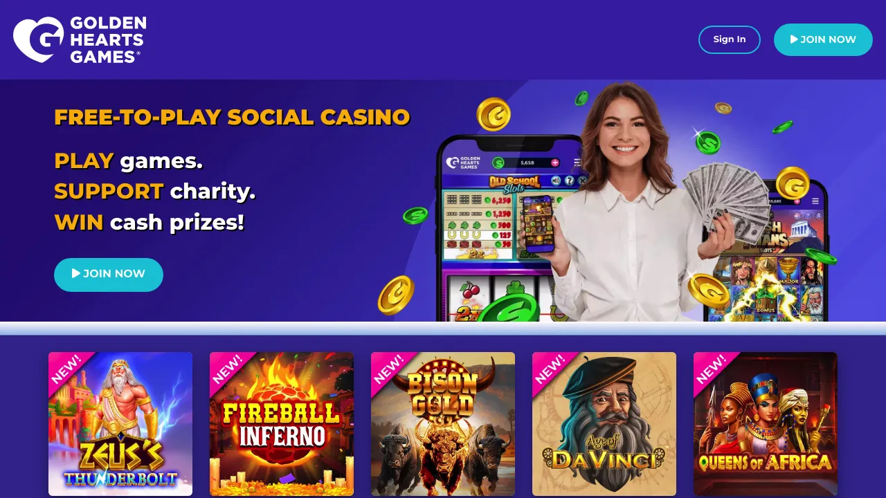 Golden Hearts Games desktop screenshot