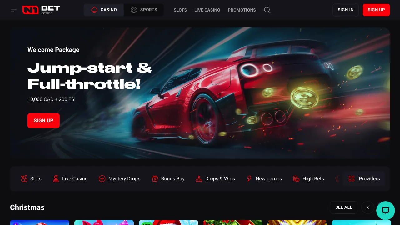 N1 Bet desktop screenshot