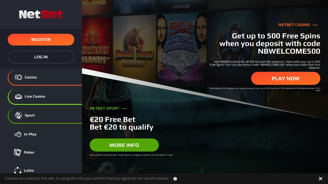 NetBet desktop screenshot