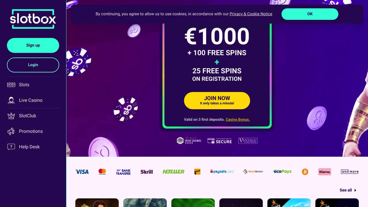 Slot Box desktop screenshot