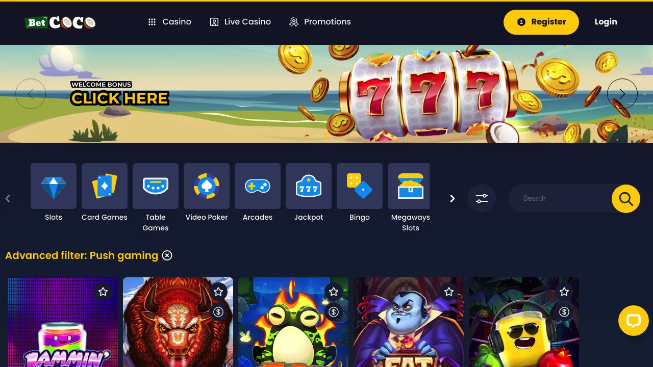 Betcoco desktop screenshot