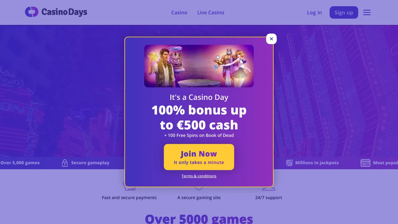 Casino Days desktop screenshot