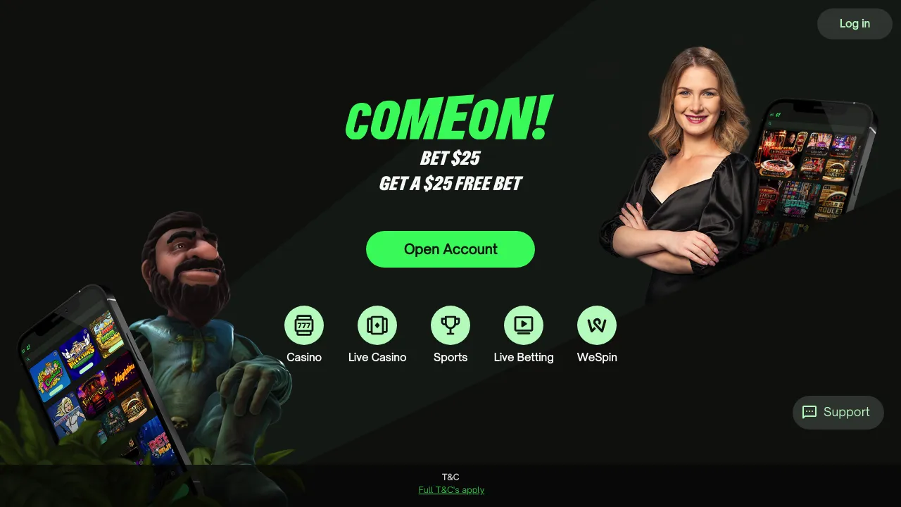 ComeOn desktop screenshot