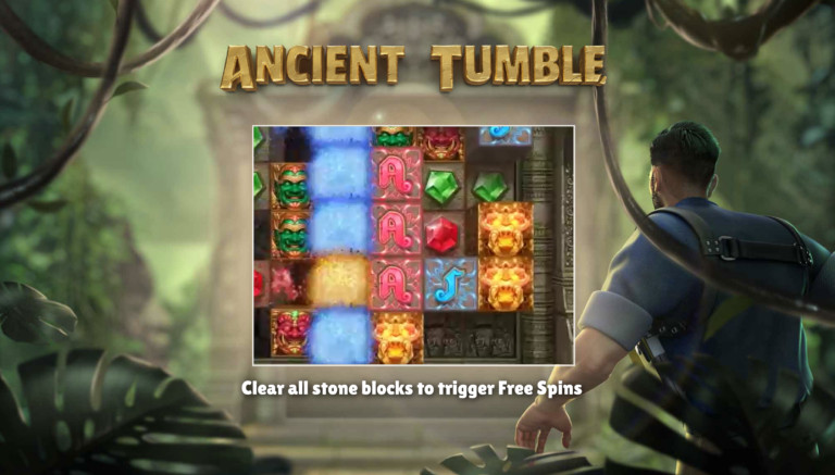 Dice Girl spelar Ancient Tumble slot by Relax Gaming