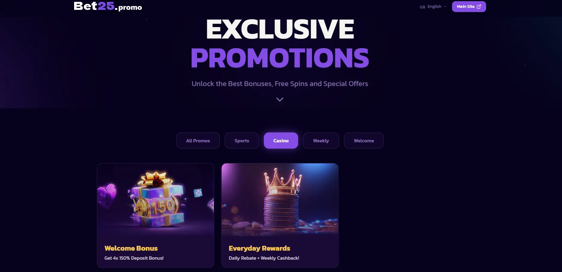 Bet25-bonuses