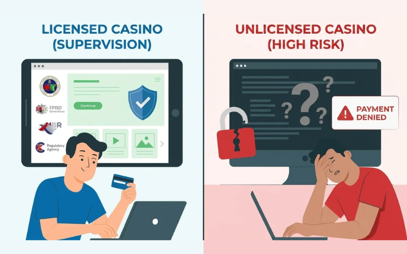 Risks of Playing at Unlicensed Casinos risks-of-playing-at-unlicensed-casinos